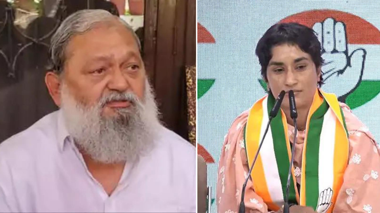 ‘From desh ki beti to …’: Anil Vij takes jab at Vinesh Phogat over joining Congress ‘From desh ki beti to …’: Anil Vij takes jab at Vinesh Phogat over joining Congress