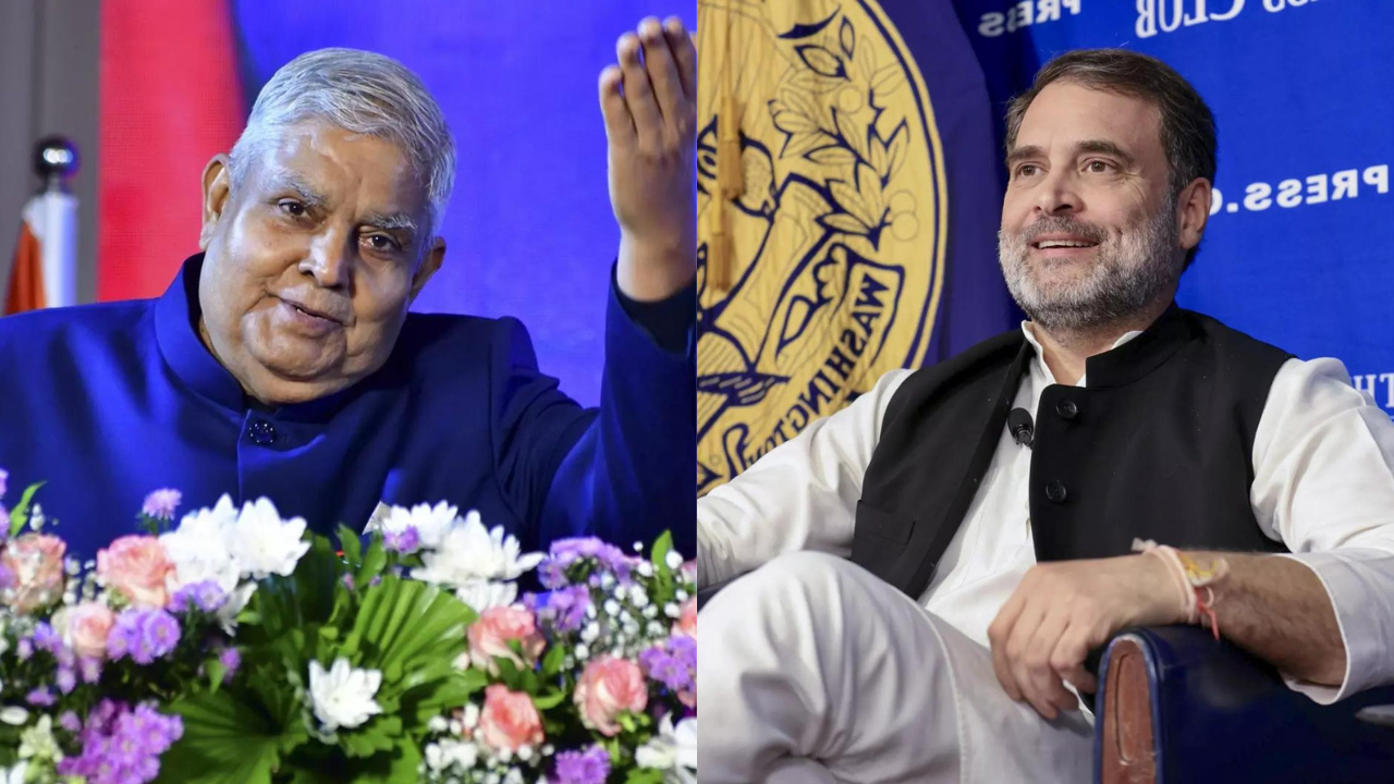 ‘Anti-constitutional mindset’: VP Dhankhar targets Rahul Gandhi over quota remark, Cong counters
