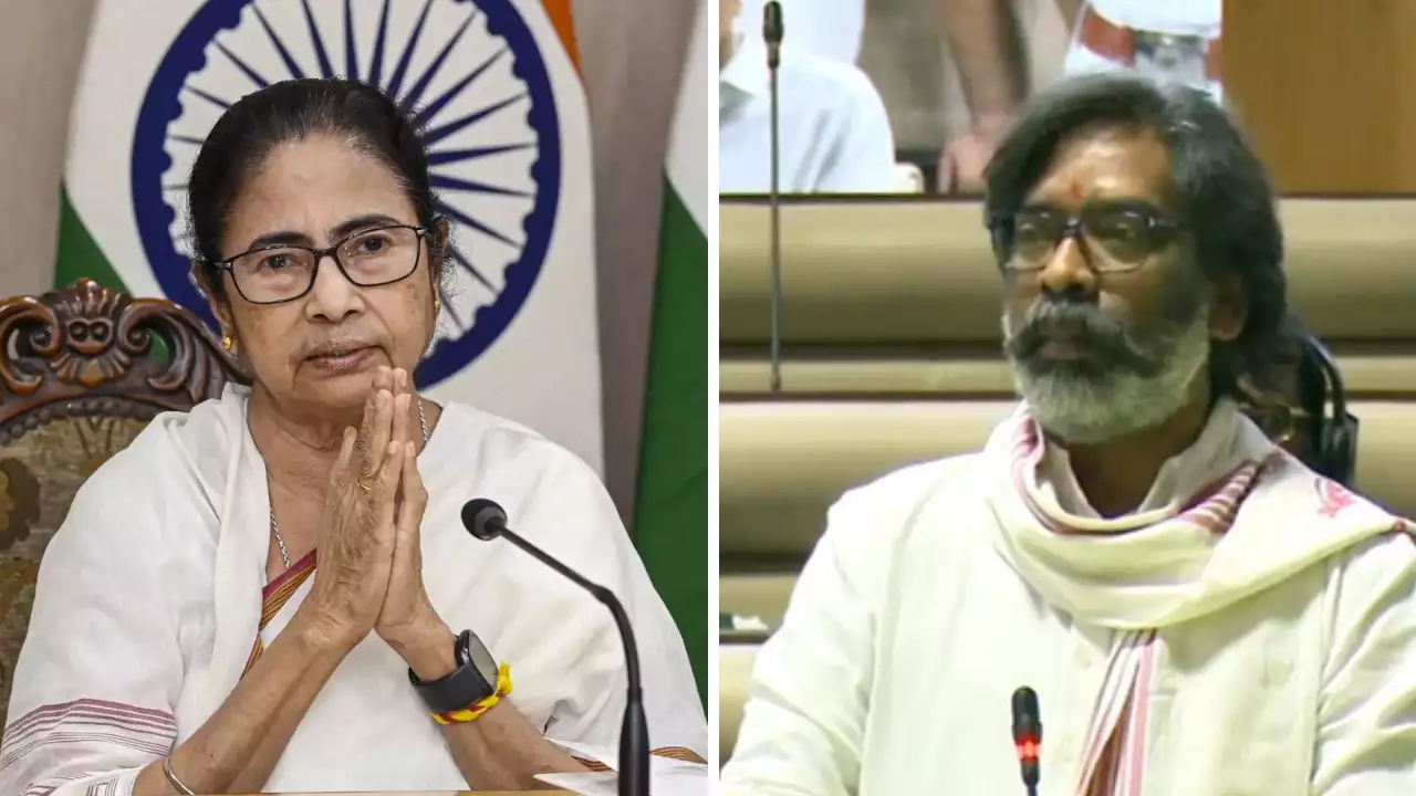 Bengal-Jharkhand face-off: Mamata blames ally Soren for flooding, closes border