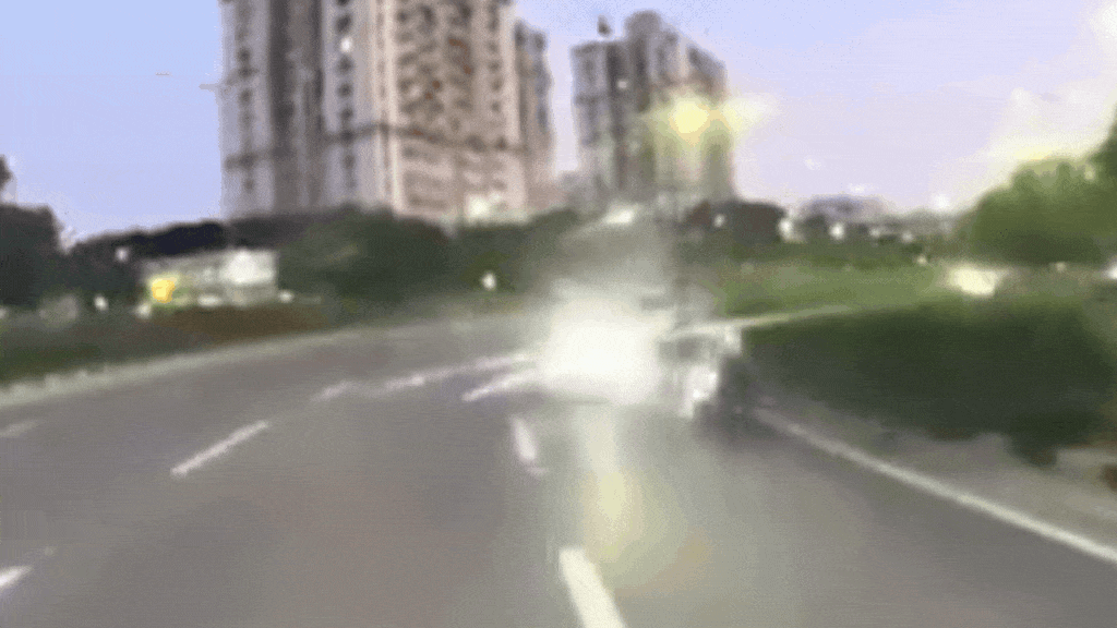 SUV on wrong side kills biker in Gurgaon, tragic crash caught on cam