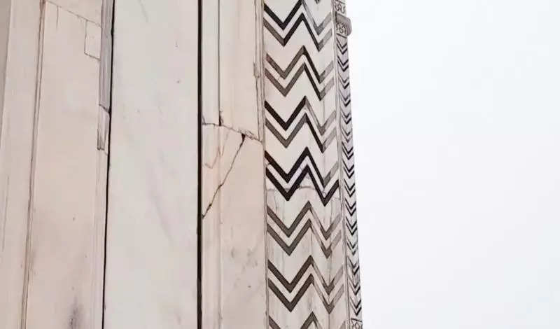 Post-rain, cracks appear at Taj Mahal: Verses fade, gems erode