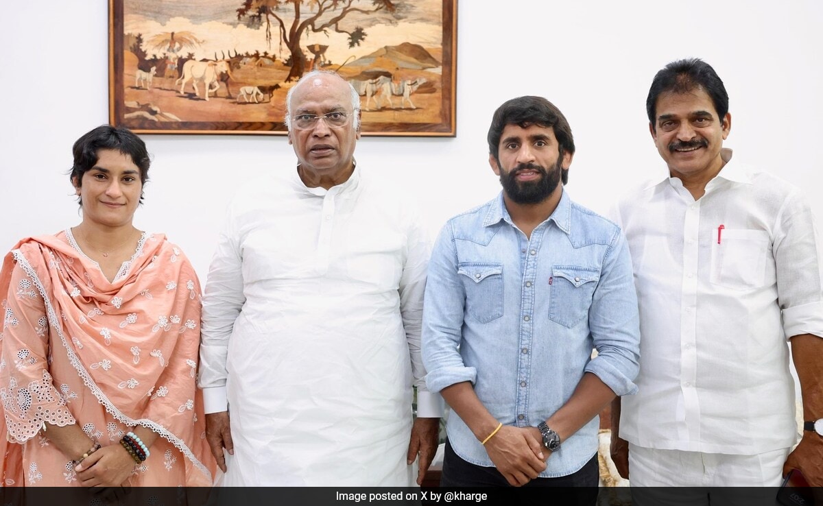 “When We Were Dragged On Roads…”: Vinesh Phogat, Bajrang Punia Join Congress “When We Were Dragged On Roads…”: Vinesh Phogat, Bajrang Punia Join Congress