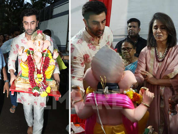 Photos: Ranbir Kapoor and Neetu Kapoor step out for Ganpati visarjan
