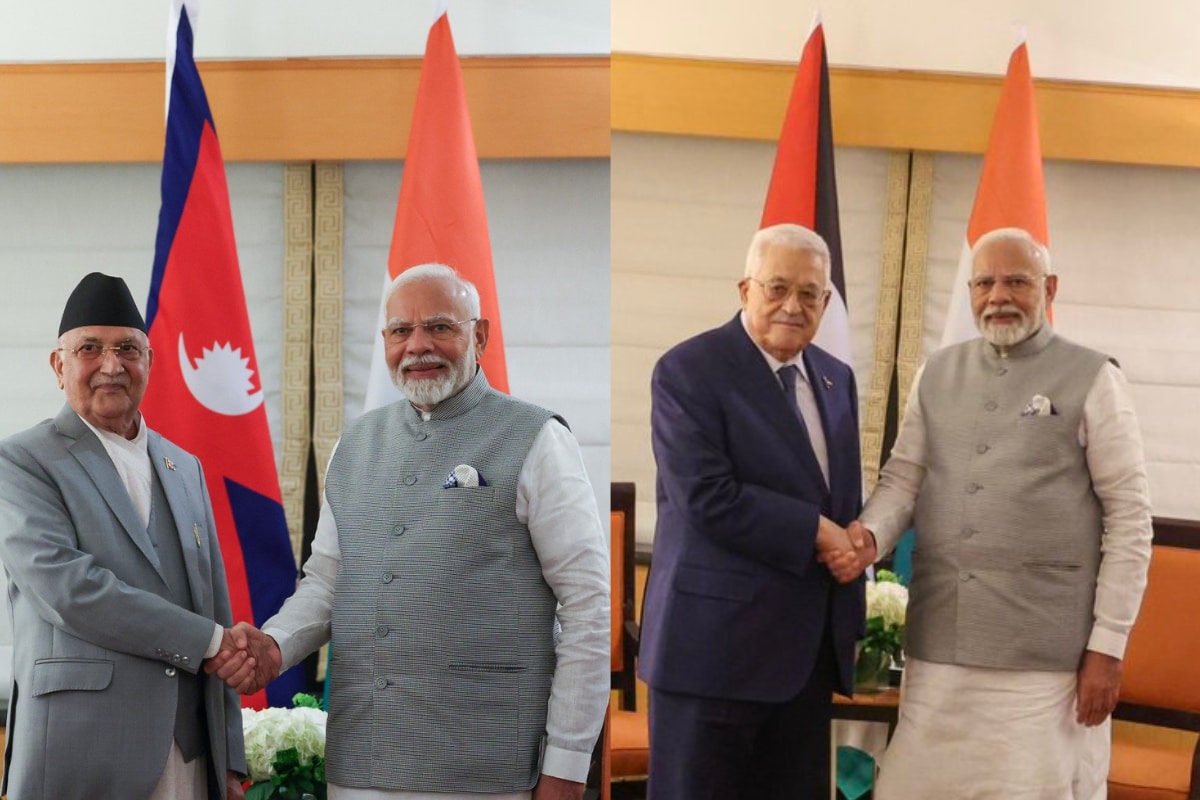 PM Modi Holds Talks With Nepalese Counterpart, Palestinian President In New York