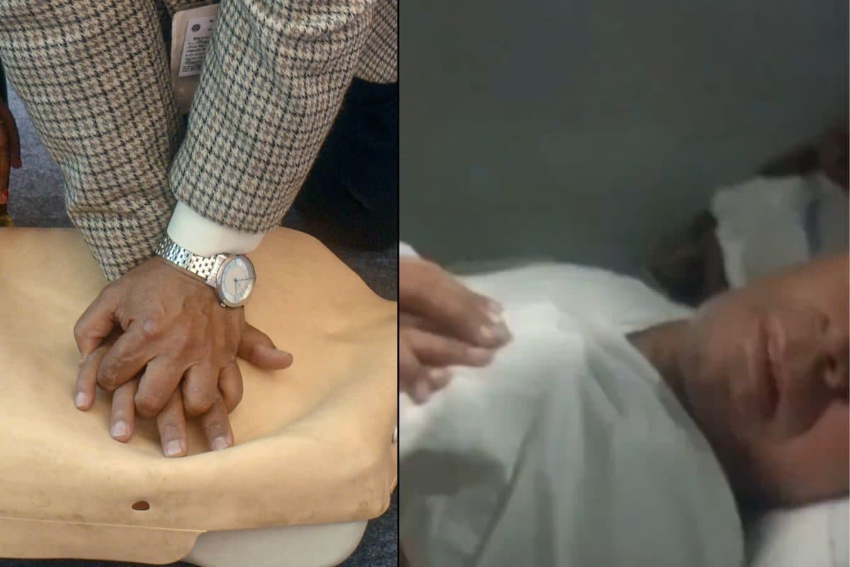Senior Citizen Suffers Heart Attack In Train, Ticket Examiner’s Timely CPR Revives Him | Video