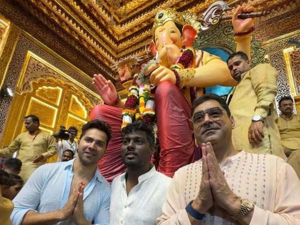 Varun Dhawan and team Baby John visit Lalbaugcha Raja ahead of its release