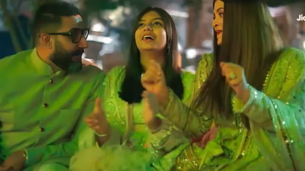 Aishwarya Rai Bachchan, Abhishek and daughter Aaradhya’s endearing moment from Anant Ambani-Radhika Merchant’s Jamnagar pre-wedding goes VIRAL