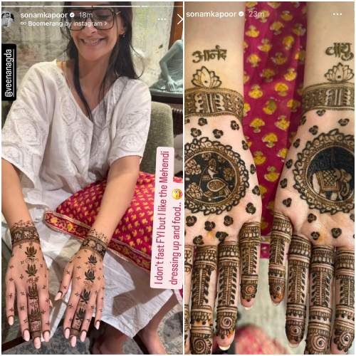 Karwa Chauth 2024: Sonam Kapoor flaunts henna hands ft husband Anand Ahuja and son Vayu’s names; says ‘I don’t fast FYI but…’