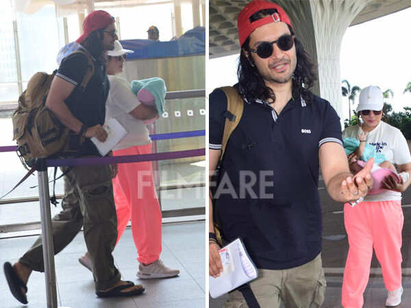 Pics: Ali Fazal Richa Chadha and their newborn get clicked at the airport