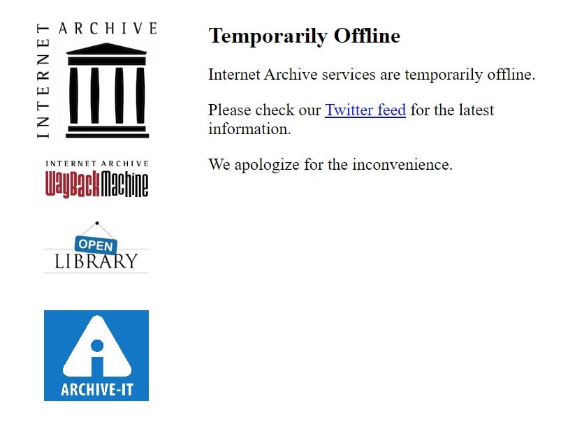 Internet Archive Hit By “Catastrophic” Attack, 31 Million Passwords Stolen