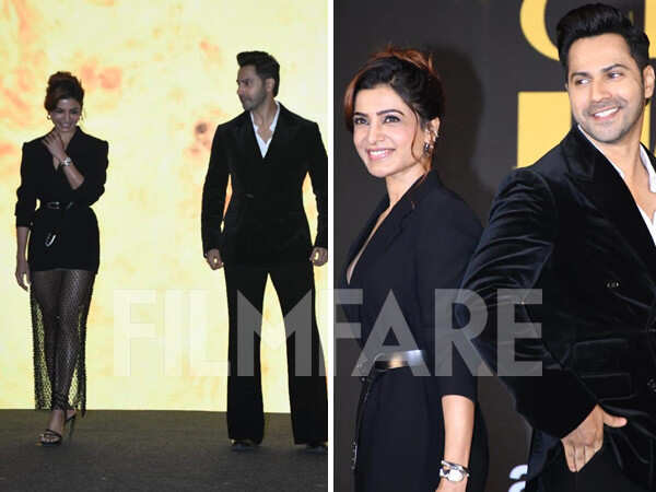 Samantha Varun twin in black at Citadel Honey Bunny trailer launch