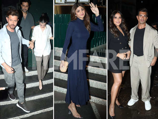 Pics: Hrithik Roshan Saba Azad Siddharth Anand and more party together