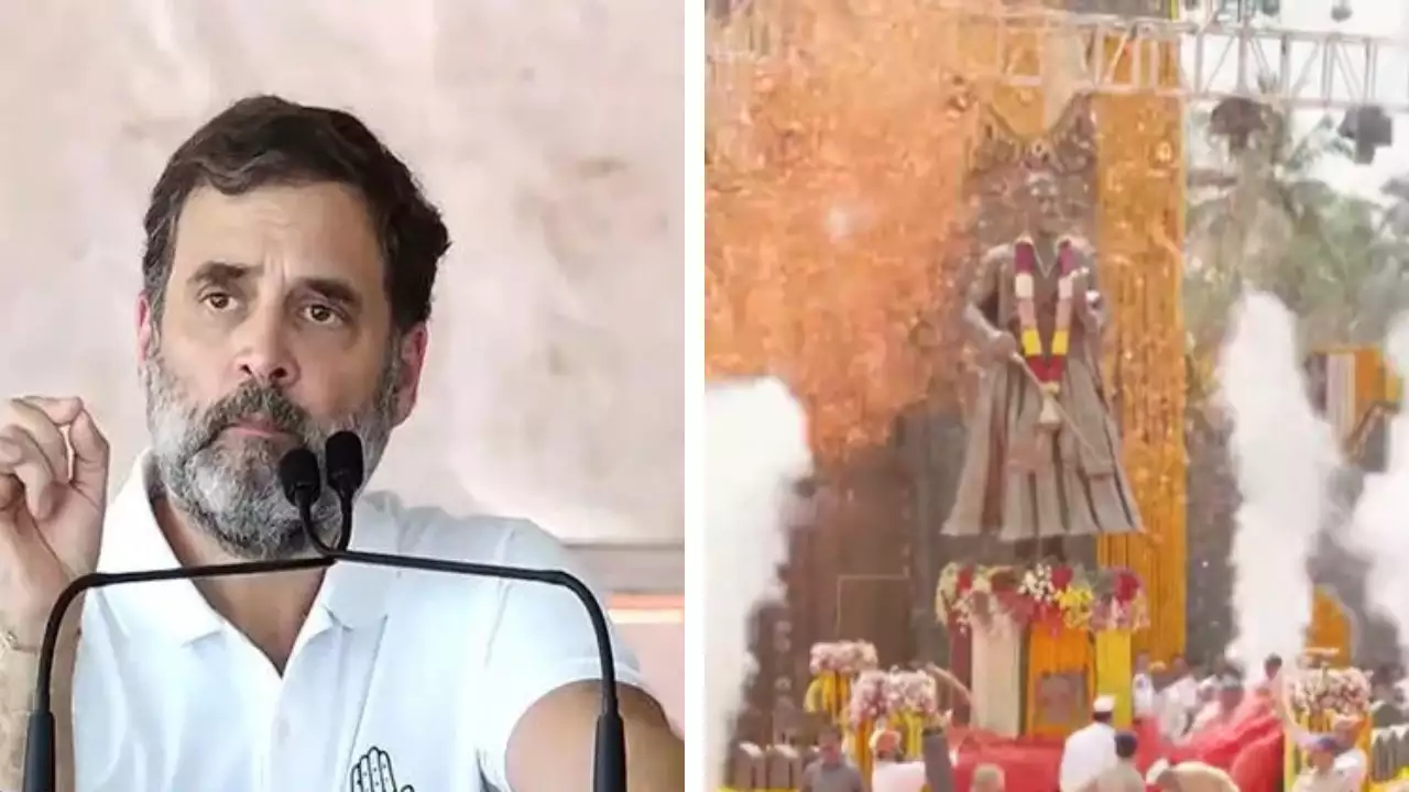 ‘No use of bowing before Shivaji after destroying Constitution’: Rahul