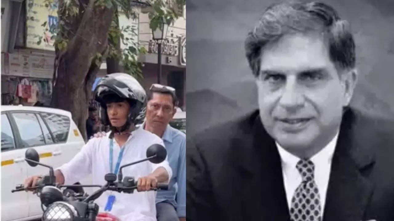 Watch: Tata’s youngest GM Shantanu Naidu guides Ratan’s hearse on motorcycle