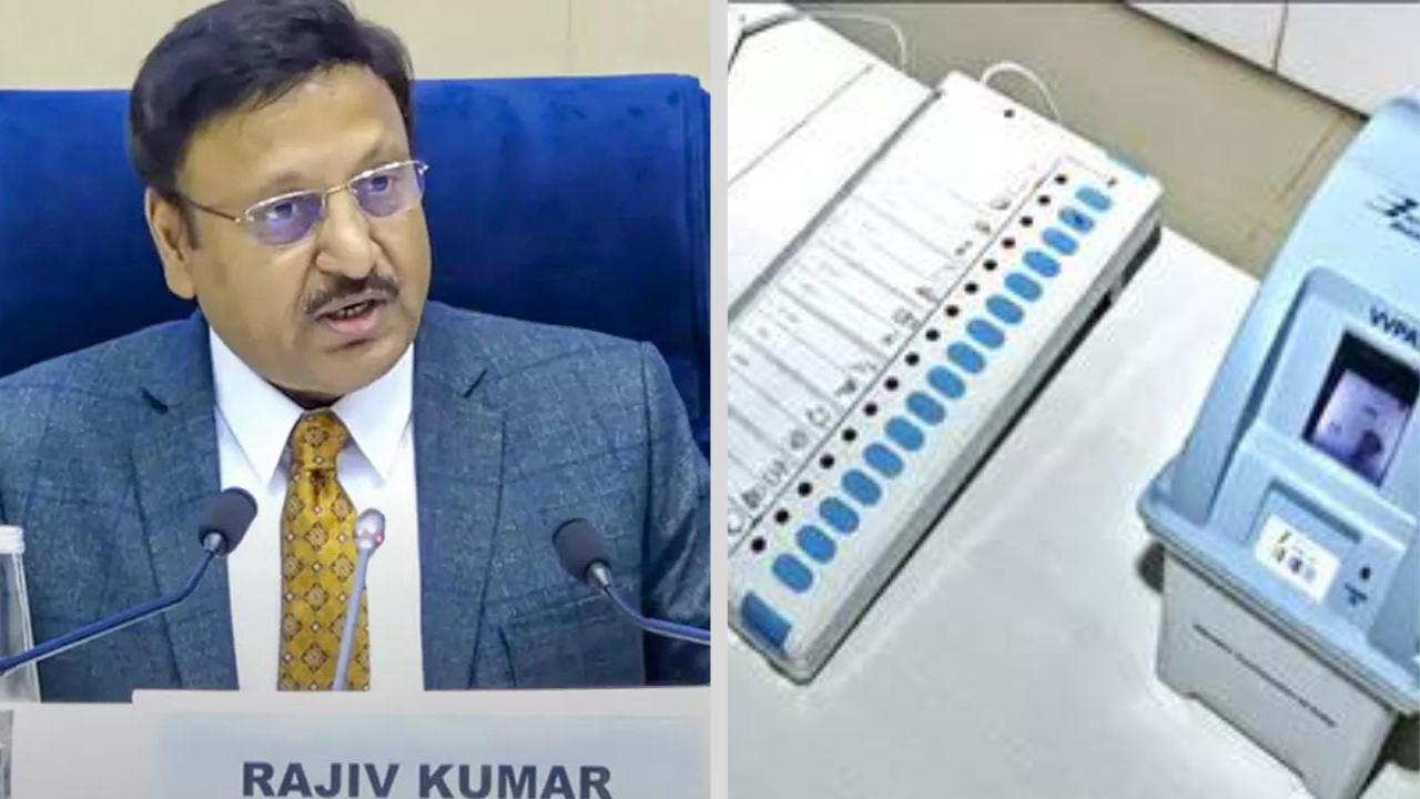 ‘Can’t be hacked like pagers, battery inserted…’ : CEC Rajiv on EVMs