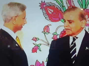 Watch: Jaishankar’s formal greetings at Pak PM’s informal dinner party