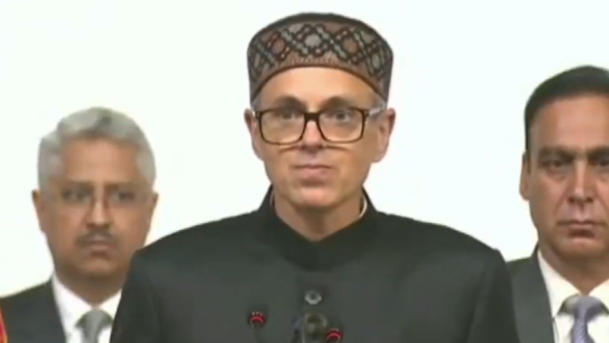 Omar Abdullah takes oath as J&K CM, Congress to stay out of govt