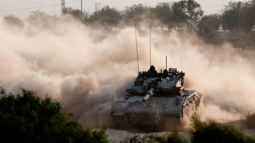 Watch: Israeli tank striking Yahya Sinwar’s Gaza shelter before ground raid