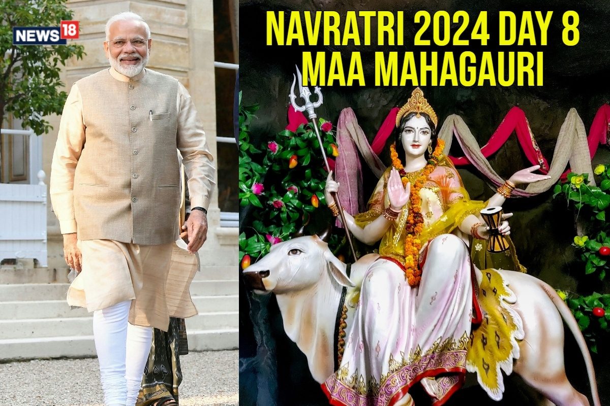 PM Modi Extends Greetings on Navratri 2024 Day 8, Shares Hymn of Maa Mahagauri
