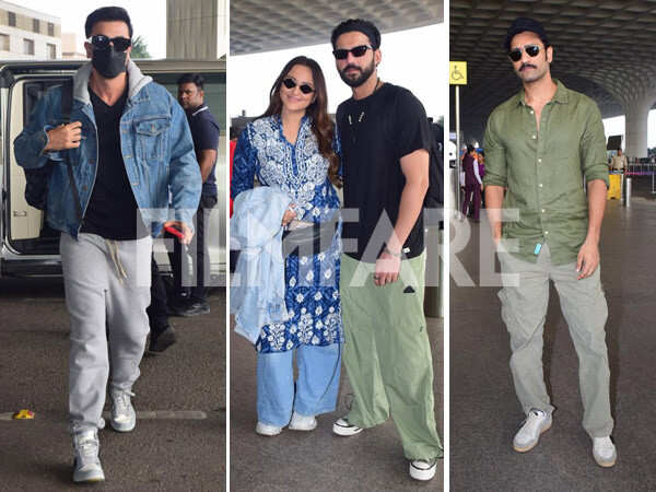 Ranbir Kapoor Sonakshi Sinha Zaheer Iqbal and more clicked at the airport
