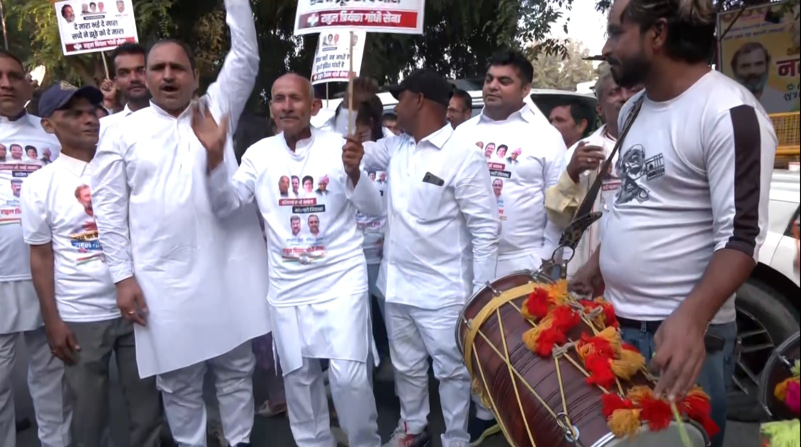 Early Celebrations At Congress Office As Votes Are Counted In Haryana, J&K