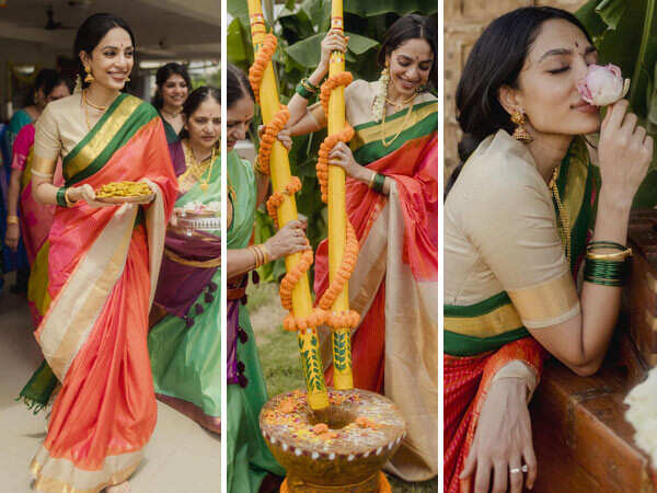All about Sobhita Dhulipalas saree at the Pasupu Danchadam ceremony