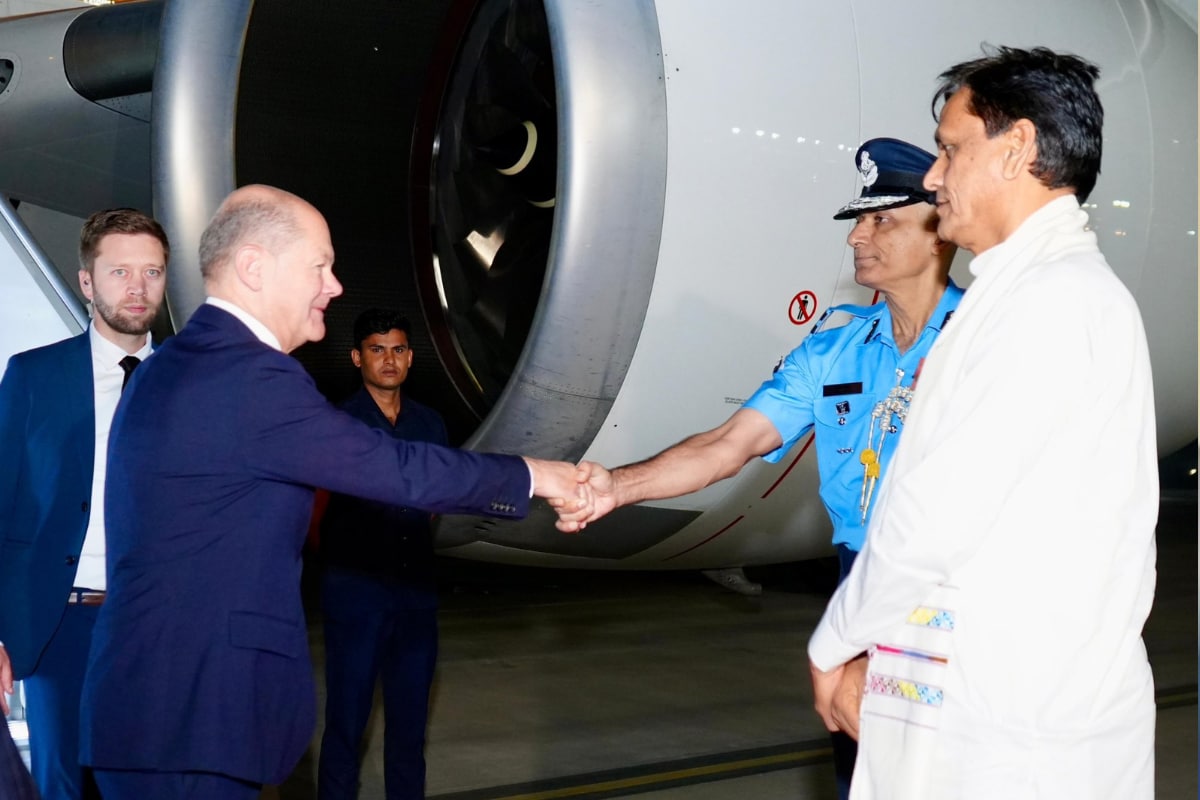 German Chancellor Scholz Arrives In India, Will Hold Talks With PM Modi To Bolster Ties