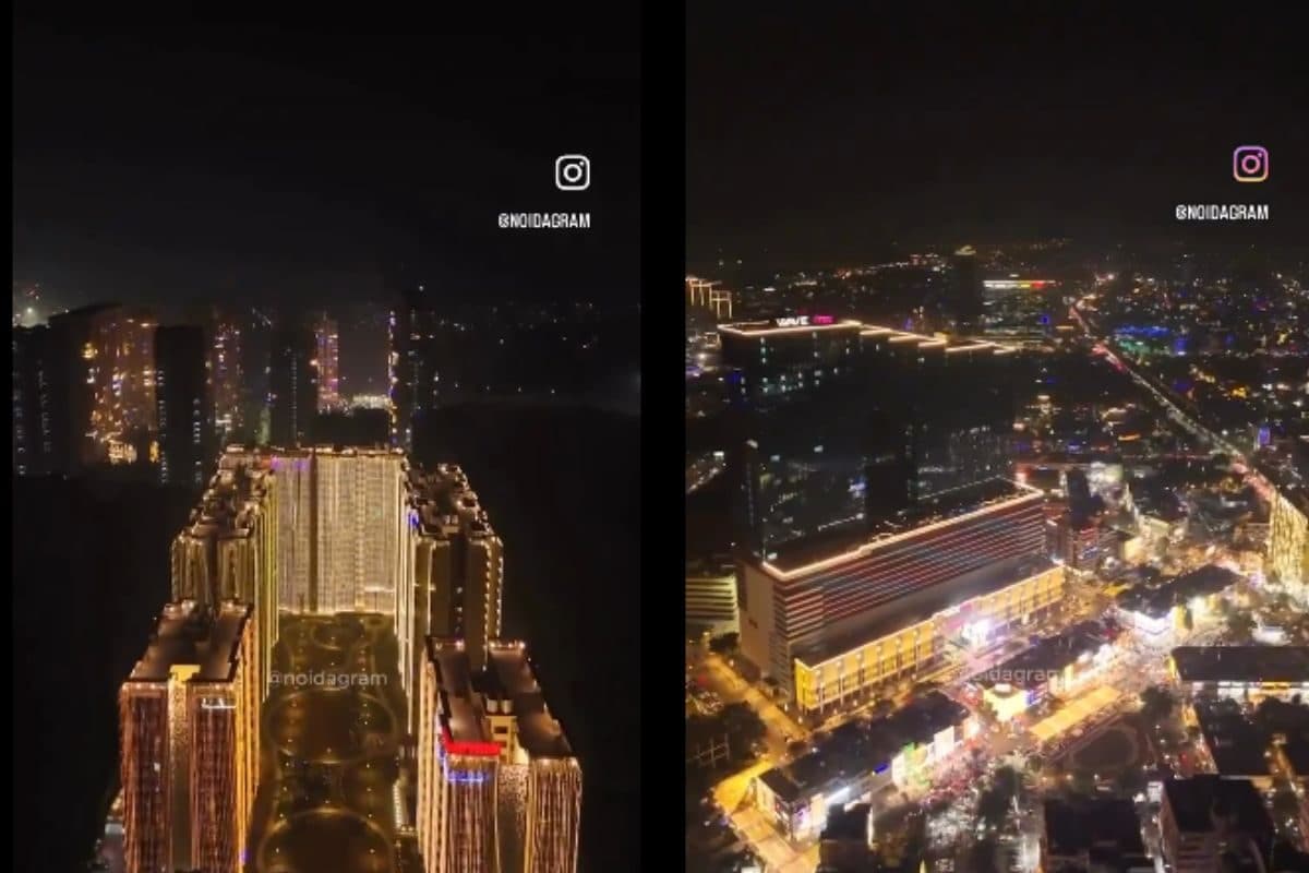 ‘Believe It Or Not…’: Aerial Video Captures Stunning Diwali Lights In Noida | Watch