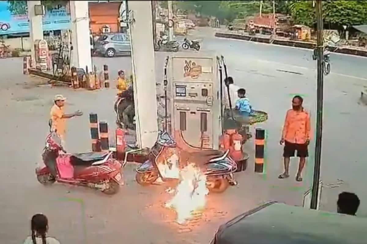 ‘If You Have Guts…’: Drunk Man Ignites Fire At Hyderabad Petrol Pump After Dare | Video