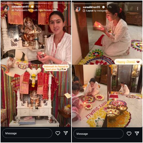 Sara Ali Khan and her brother Ibrahim Ali Khan dish sibling goals in latest PICS from Diwali celebration; fans call them ‘Saif and Amrita version 2.0’