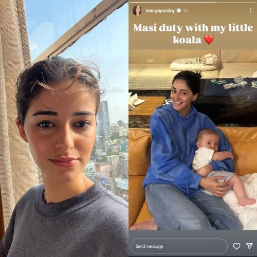 Ananya Panday gives sneak peek into her ‘massi duties’ as she looks after cousin Alanna’s son River; PIC