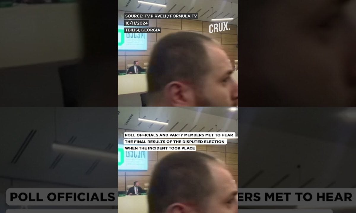 Caught On Cam: Georgia Election Commission Chief Doused In Paint After Divisive Parliamentary Vote