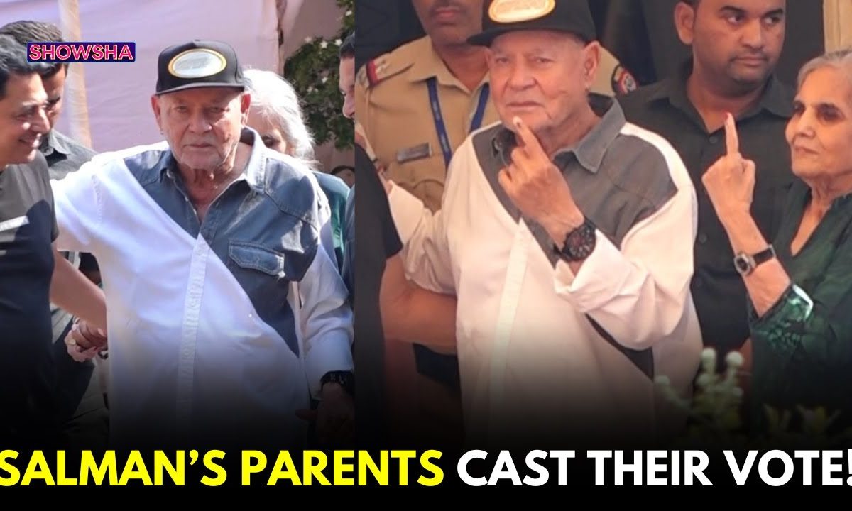 Salman Khan’s Parents, Salim Khan & Salma Cast Their Votes At Polling Booth, Pose With Inked Fingers