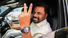 Sri Lankan leader’s coalition headed for victory