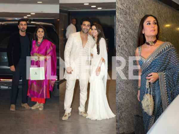 Photos: Kapoor family glams up for Aadar Jain Alekha Advanis roka