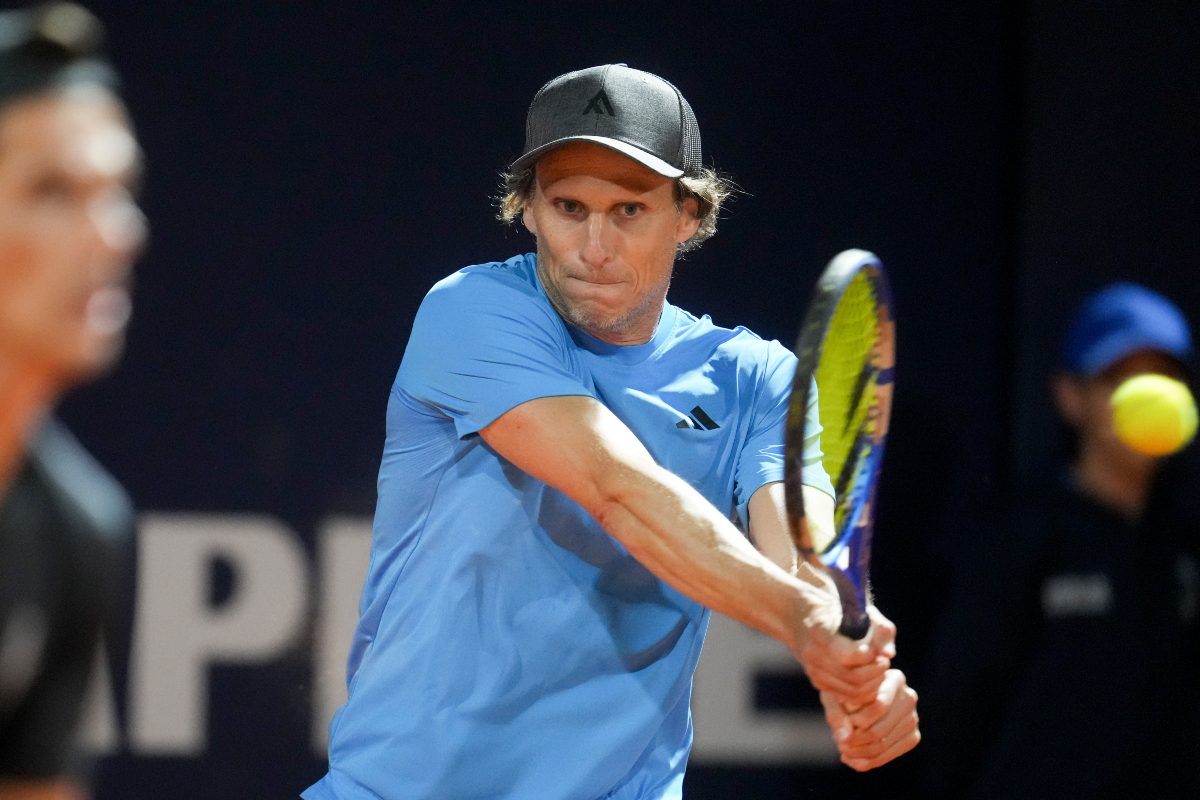 Football Legend Diego Forlan Suffers Doubles Defeat In Professional Tennis Debut
