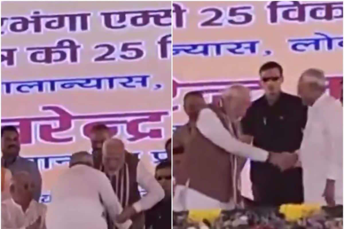 Video: Nitish Kumar Bows To Touch PM Modi’s Feet At Bihar Event. Here’s How He Reacted