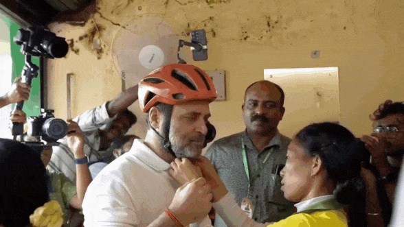 Watch: Rahul Gandhi tries Kerala’s longest zipline in bid to promote tourism
