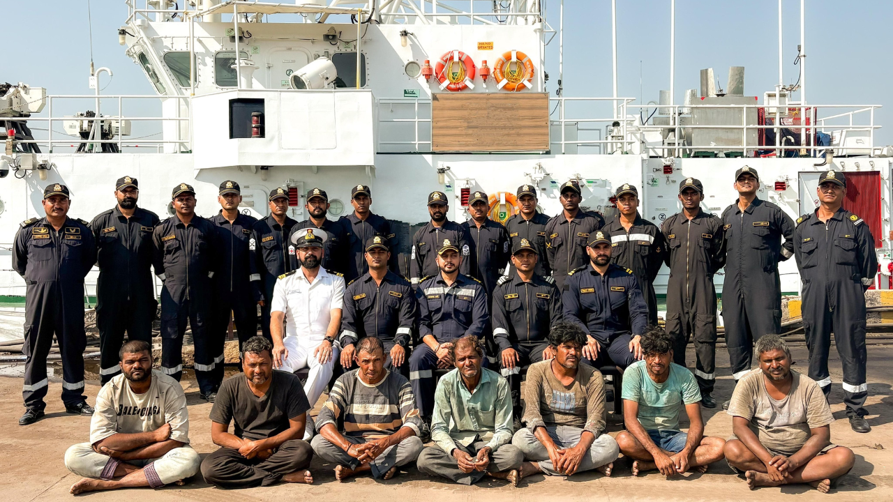 ‘A 2-hr chase & daring rescue’: ICG ship intercepts Pak maritime vessel, saves 7 fishermen