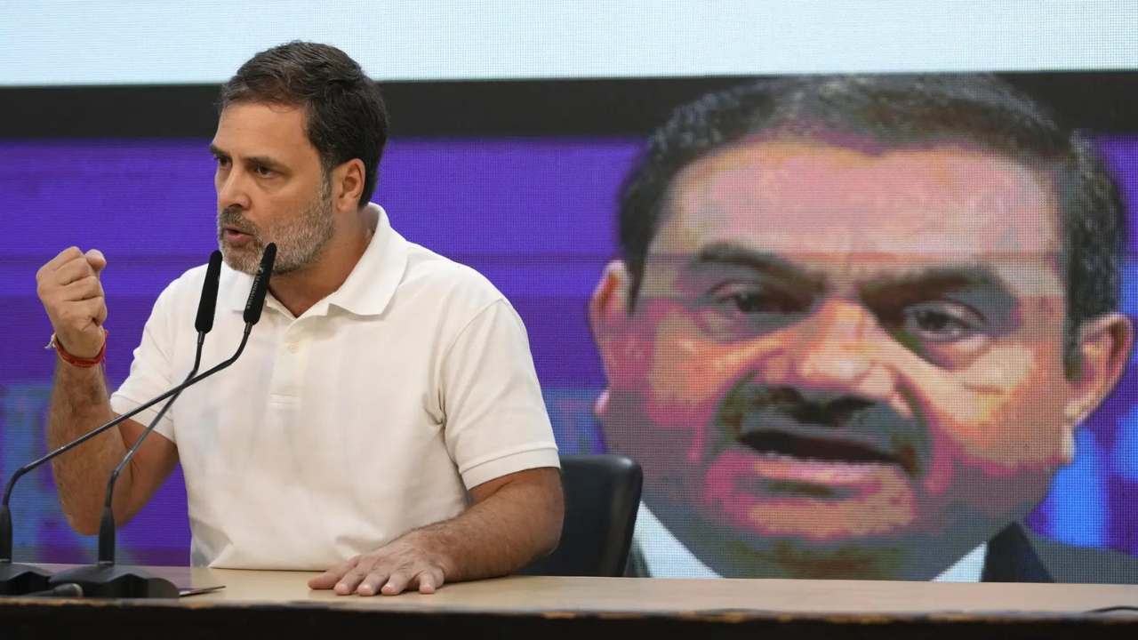 Adani should be in jail but govt protecting him: Rahul Gandhi