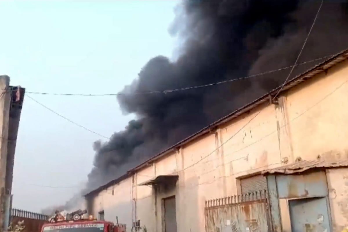 Massive Fire At Factory In Delhi’s Alipur, 34 Fire Tenders Rushed In
