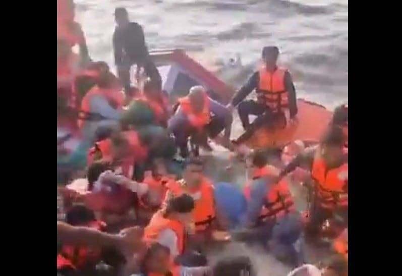 Video: Passengers Panic, Scream For Help As Ferry Sinks Off Mumbai Coast
