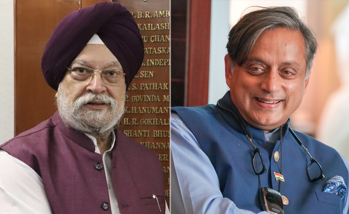 “Our Recollections Differ”: Shashi Tharoor On Hardeep Puri’s Soros Claim
