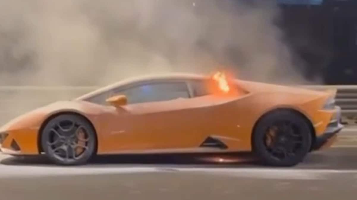 Lamborghini Catches Fire On Mumbai Road, Gautam Singhania Shares Video