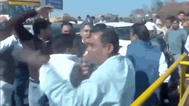 Watch: Commuters clash with Cong workers amid Rahul’s Sambhal visit