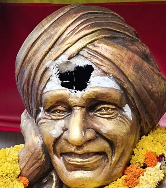 Seer Statue Defaced In Bengaluru, Attacker Claims A Jesus Christ Dream