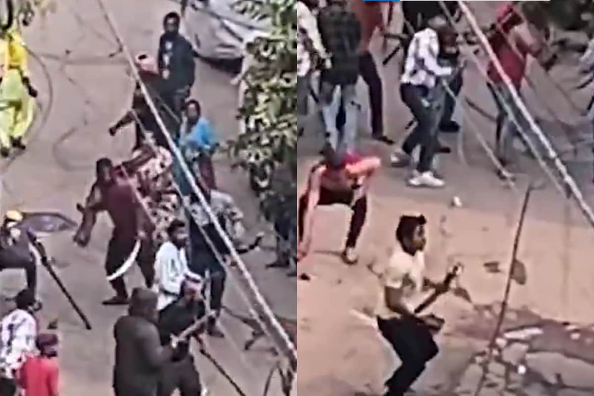 Violent Clash Erupts In Bhopal: Groups Attack Each Other With Sticks, Wield Swords; 6 Injured | Video