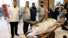 Motorbike-sized tuna sold to Tokyo sushi restaurateurs for .3m