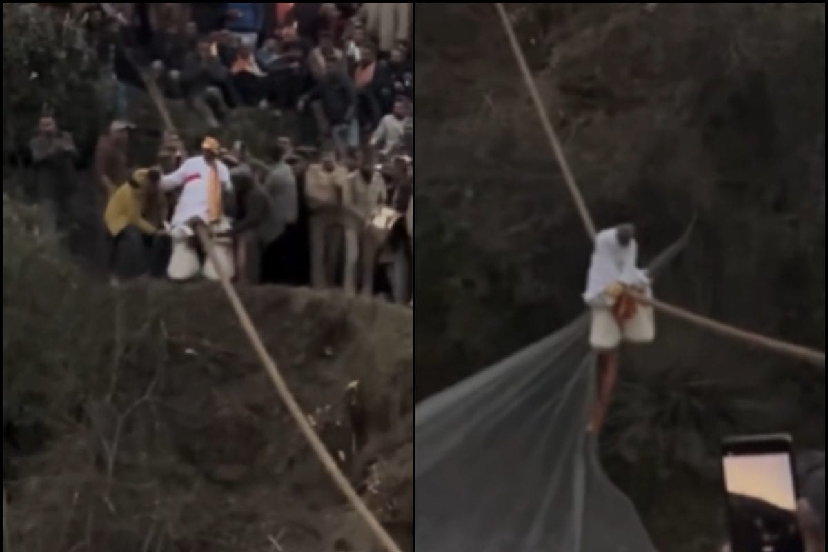 Watch: Man Slides Down On Rope Over ‘Valley Of Death’ In Himachal As 40-Year-Old Ritual Returns