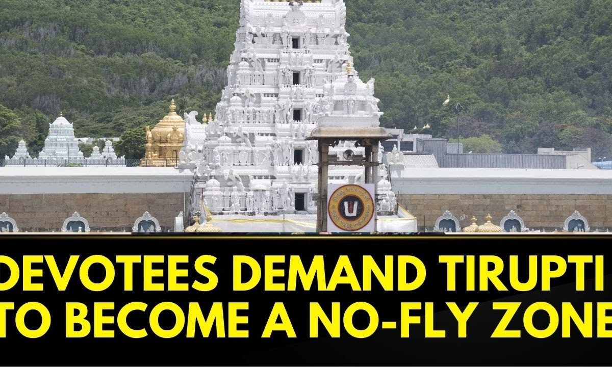 Devotees Express Anger As Plane Flies Over Tirumala Temple, Demand It To Be Declared A No-Fly Zone